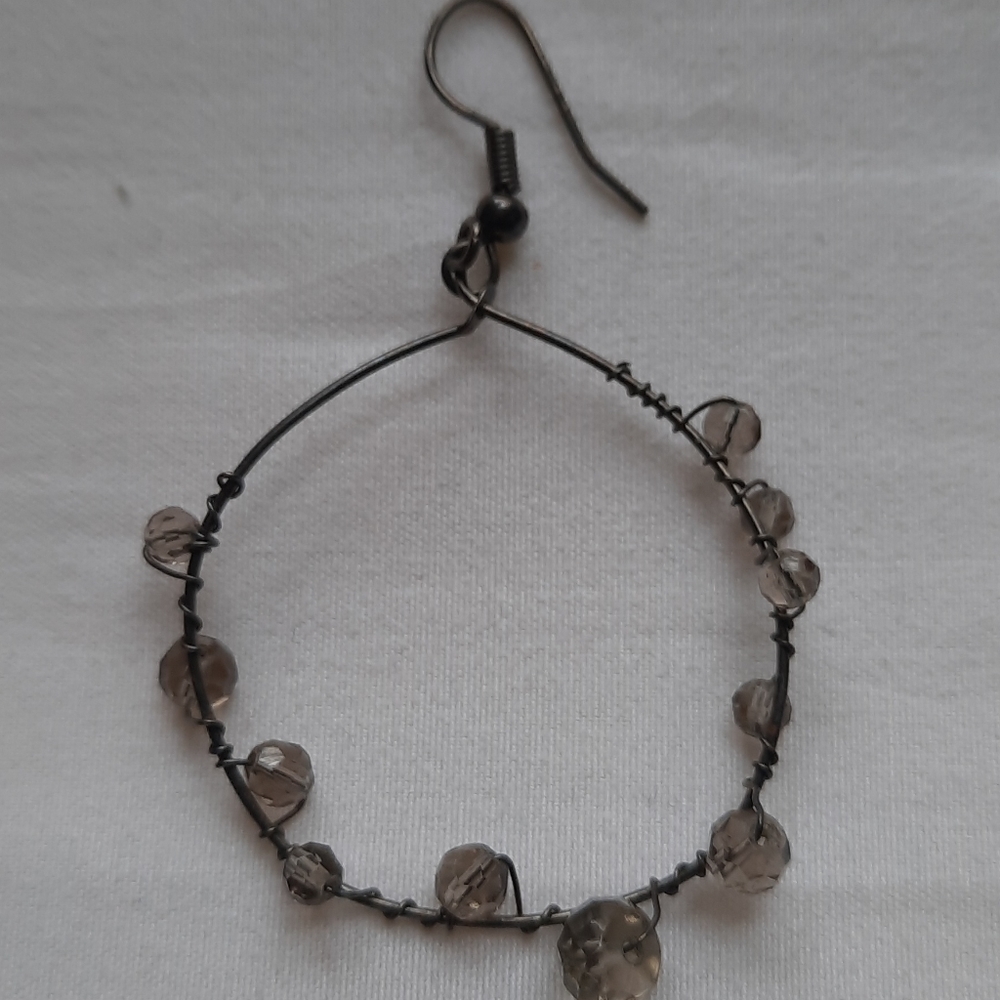 Bead and Wire Earrings - Picture 3 of 5